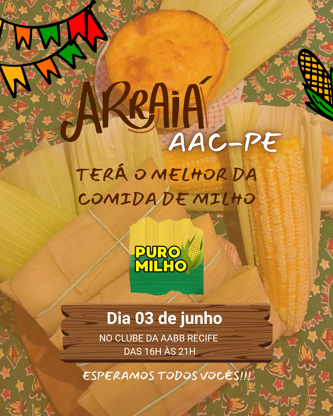 Comida típica junina não pode faltar na festa da AAC-PE